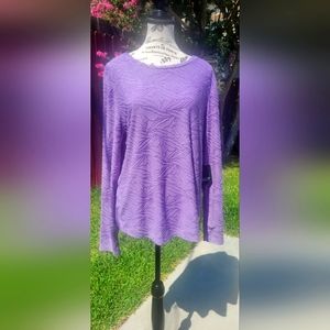 Simply Vera Wang Textured Long Sleeve Shirt